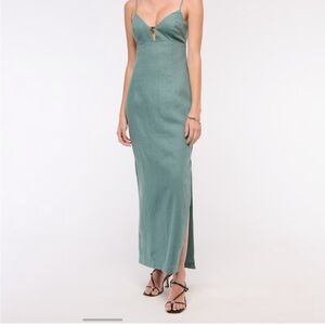 Abercrombie & Fitch Backless Seafoam Dress